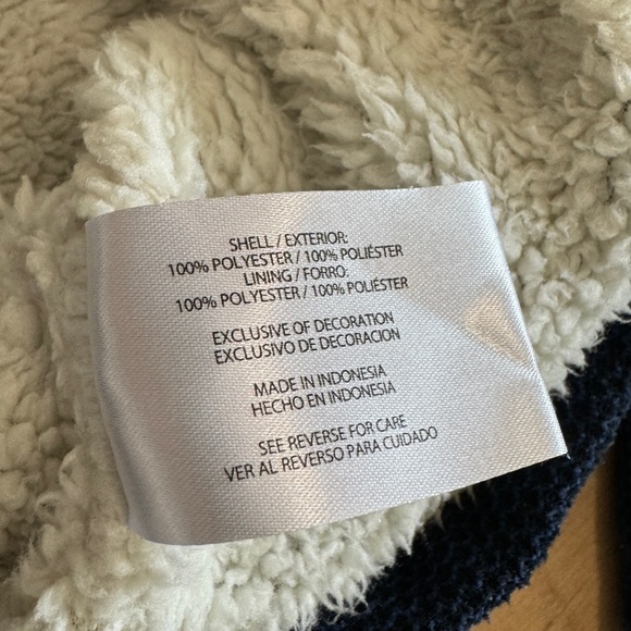 Orvis Lined Quarter Zip Pull Over Blue / Navy Knit XL - Picture 12 of 13